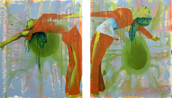 Untitled (friends), 2014, oil on canvas, 90*150