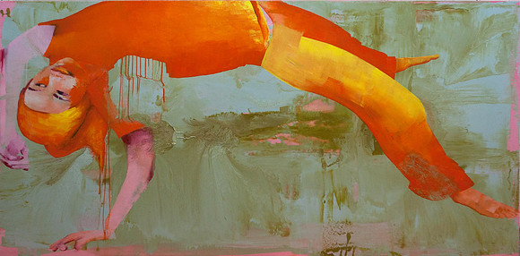 Untitled (free style 3), 2014, oil on canvas, 90*180