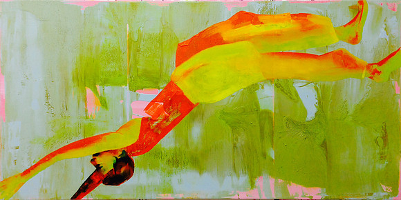 Untitled (free style 4), 2014, oil on canvas, 90*180