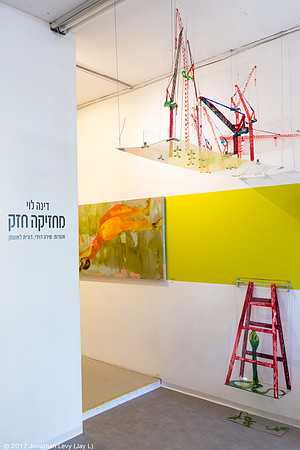 Shelves, glass paints on perspex