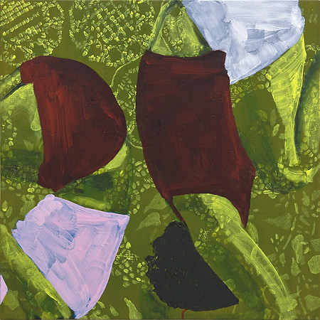 Untitled (red shirt), 2009, oil on wood, 40*40, Dana Steiger collection