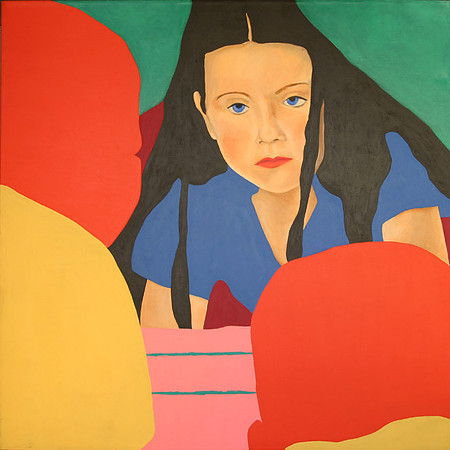Untitled (pigtails), 2004, 120*120, Rina Kahan collection, "Playing hide and seek"