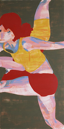 untitled (ready-go), 2009, acrylic on canvas, 180*90, "dirty dance"